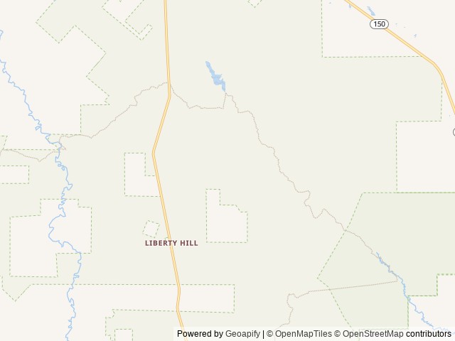 Map of Double Lake Recreation Area location at Coldspring, TX, United States