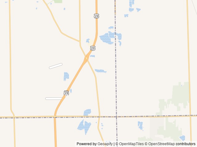 Map of Monroe County KOA location at Petersburg, MI, United States