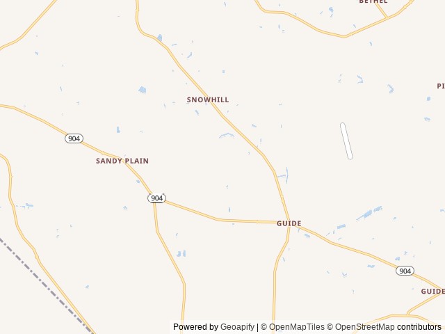 Map of Kickin' Back Acres RV Campground location at Tabor City, NC, United States
