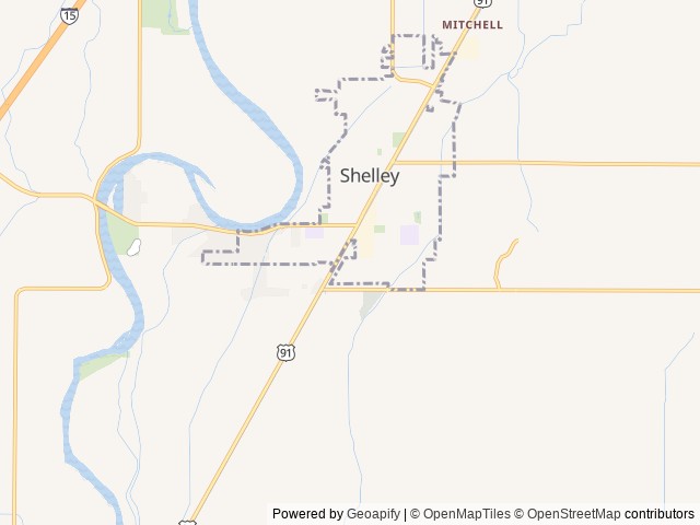 Map for Three Bears Camper near Shelley, ID