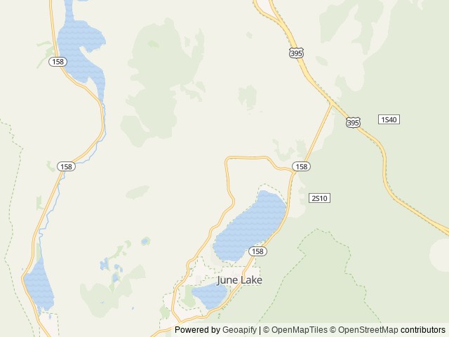 Map of Oh Ridge location at Mammoth Lakes, CA, United States