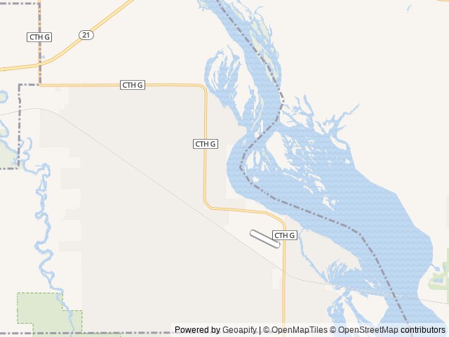Map of Castle Rock Lake Campground location at Necedah, WI, United States
