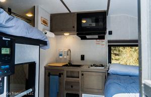 Solar-powered, lightweight, adventure bunkhouse