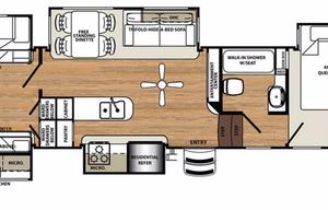 2017 2 Bed/2 Full Ba 43' 5th Wheel + Pool and Hot Tub Option + 2 Bed / 2 Ba House Option