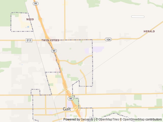 Map for 2012 Dutchmen RV Kodiak 263RLSL near Galt, CA