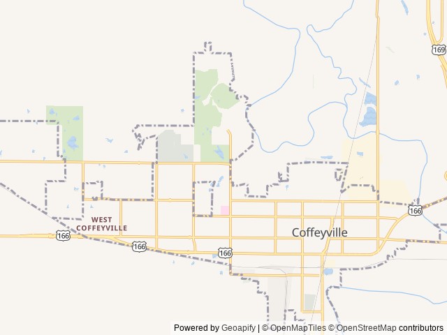 Map of Buckeye Estates & RV Park location at Coffeyville, KS, United States