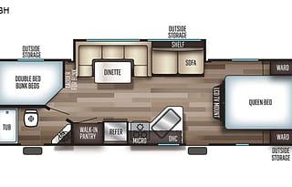 2019 Forest River RV Cherokee Grey Wolf 26DBH