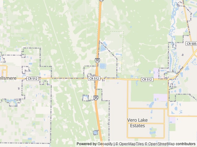 Map of Buffer Preserve RV Park location at Fellsmere, FL, United States
