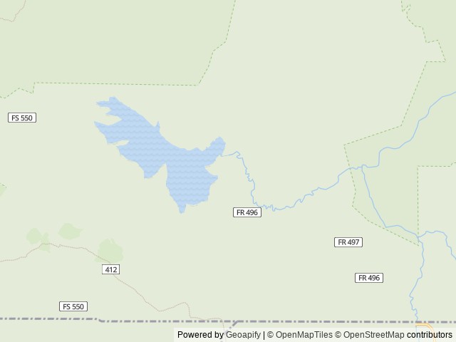 Map of Hog Park Campground location at Saratoga, WY, United States