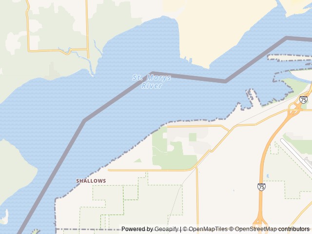 Map of Sherman Park Campground -  Sault Ste Marie, MI location at Sault Ste. Marie, MI, United States