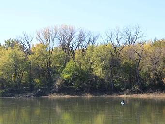 Fishermen out on Des Moines River.