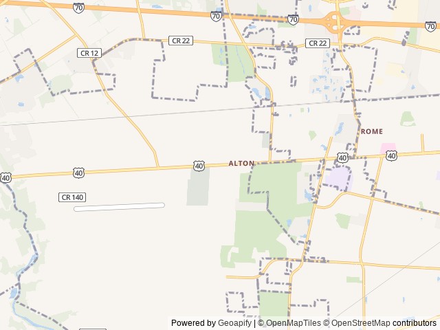 Map of Alton RV Park location at Galloway, OH, United States