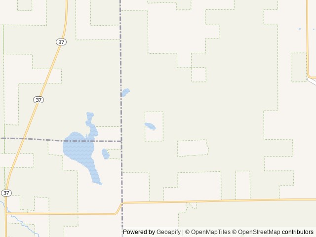 Map of Leelanau Pines Campground & Lakefront RV Resort location at Luther, MI, United States