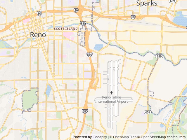 Map for 2022 Coachmen Burning Man-friendly near Reno, CA