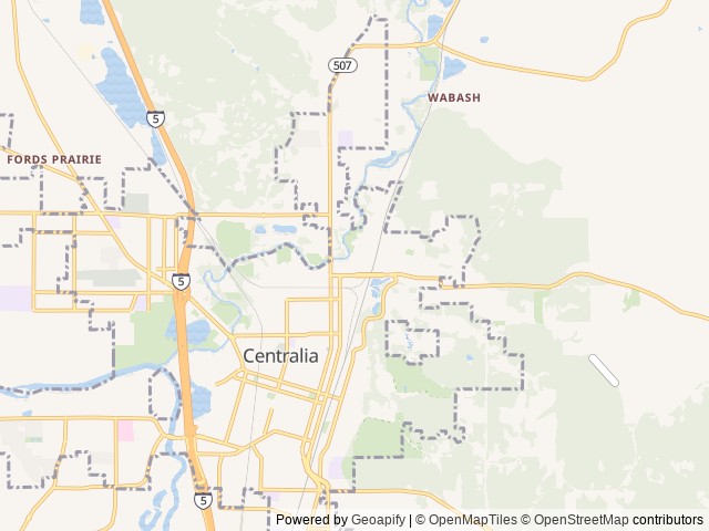 Map of Skookumchuck Camping and Events location at Centralia, WA, United States