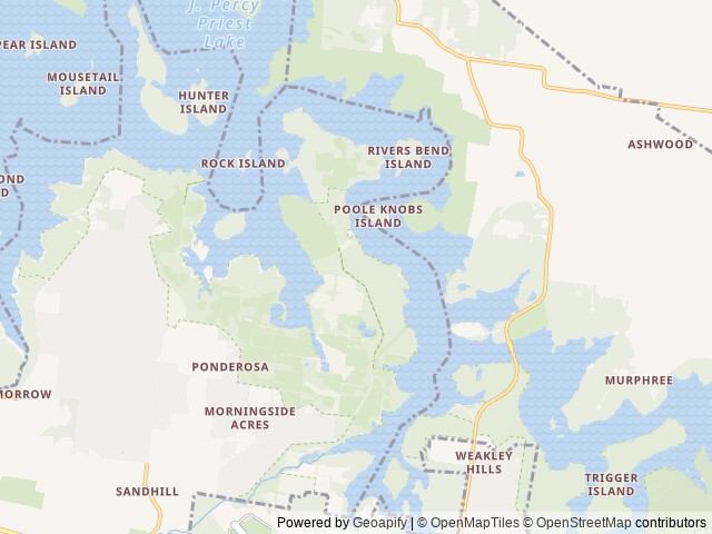 Map of Poole Knobs location at Lavergne, TN, United States