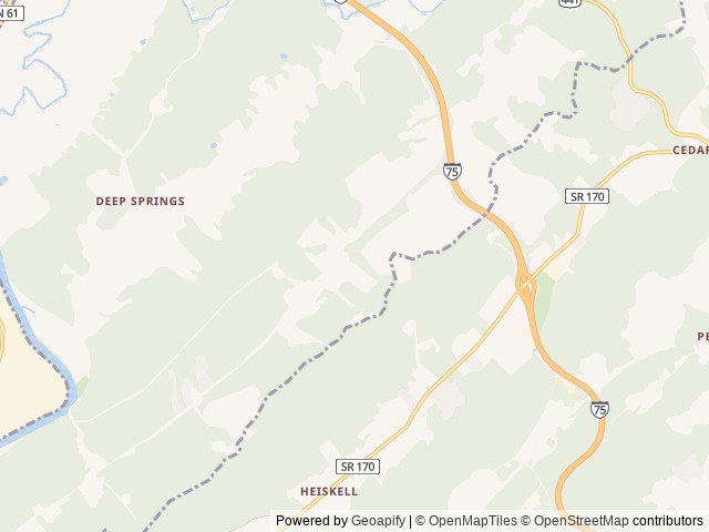 Map for 2021 Keystone Outback 340bh near Heiskell, TN