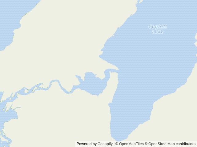 Map of Coghill Lake Cabin location at Girdwood, AK, United States