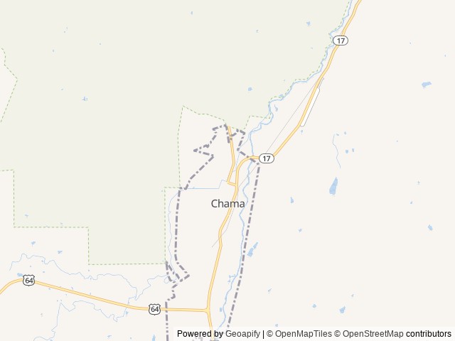 Map of Rio Chama RV Park location at Chama, NM, United States