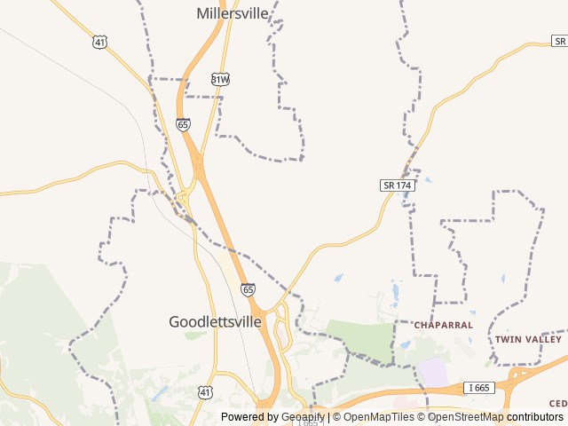 Map for 2022 Jayco Jay Flight SLX 8 284BHS near Goodlettsville, TN