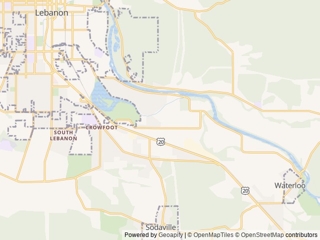 Map for 2021 Forest River RV Cherokee pet friendly near Lebanon, WA
