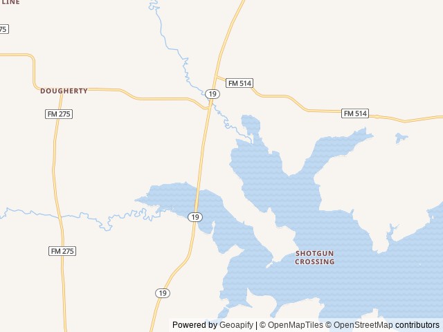 Map of North Shore Landing RV Park location at Emory, TX, United States