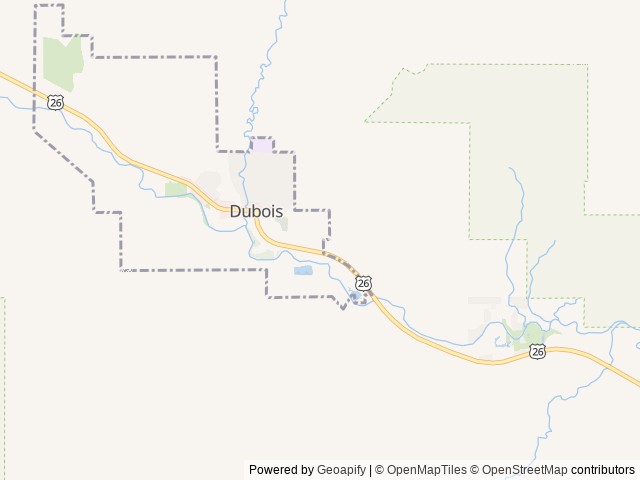 Map of Windhaven RV Resort location at Dubois, WY, United States