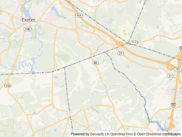 Map of Wakeda Campground location at Hampton Falls, NH, United States