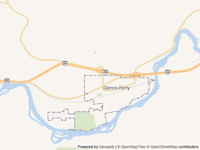 Map of Trail Break RV Park and Campground location at Glenns Ferry, ID, United States