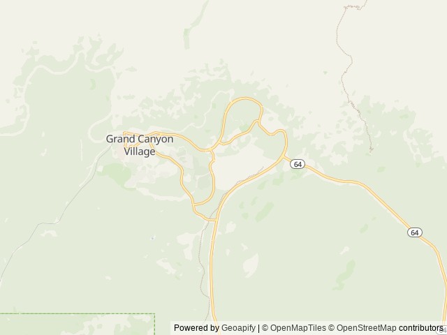 Map of Mather Campground location at Grand Canyon, AZ, United States