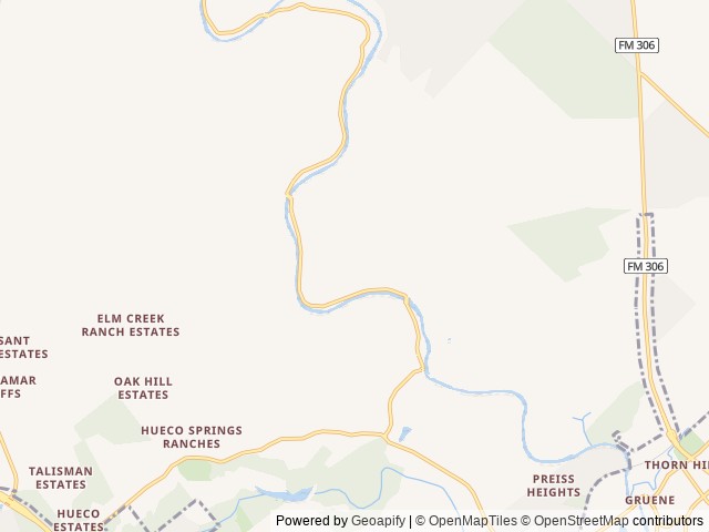 Map of KL Ranch Camp On The River location at New Braunfels, TX, United States