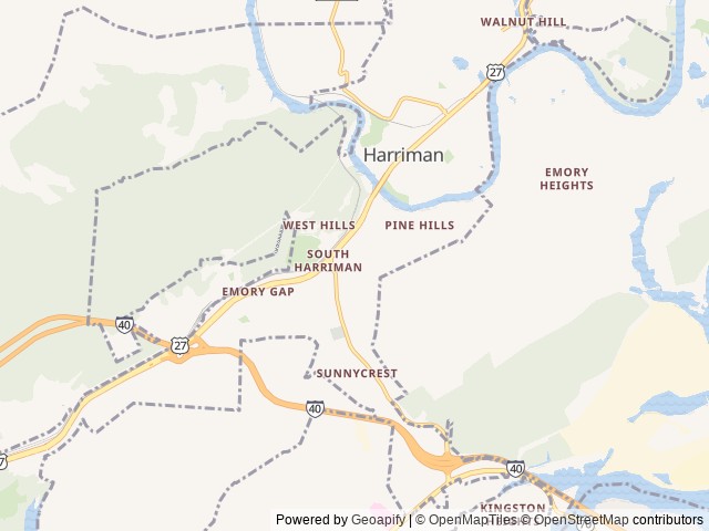 Map for Park Hopper Pro near Harriman, TN