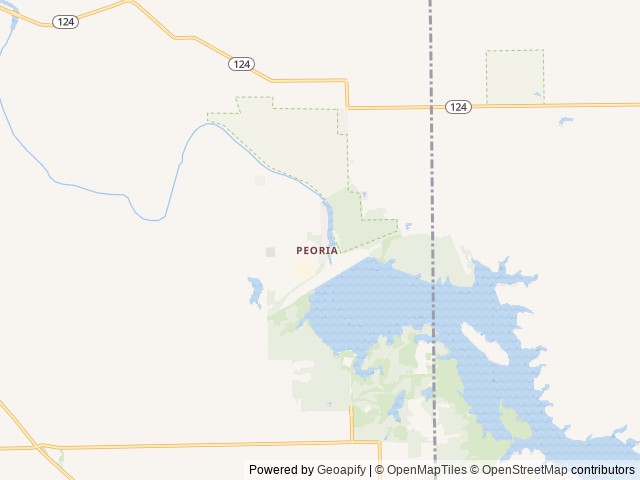 Map of Woody's Camp & Bait location at Peoria, IN, United States