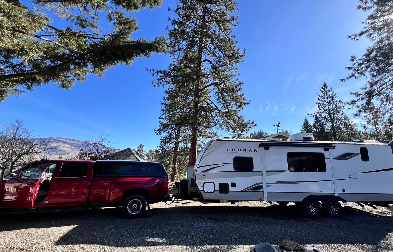 King Bed with Solar Travel Trailer