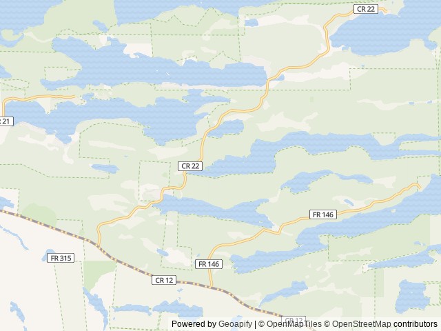 Map of Flour Lake Campground location at Grand Marais, MN, United States