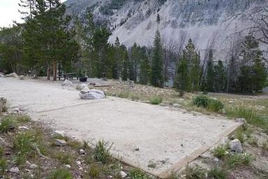 Site 3 (Single Site) Tent Pad - View of Tent Pad Looking Toward Campsite