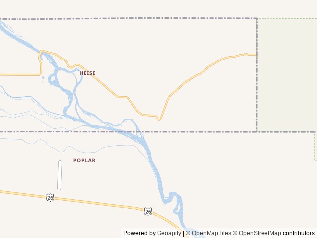 Map of Kelly Island Campground location at Idaho Falls, ID, United States