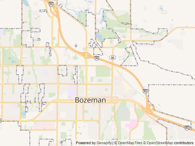 Map of Gallatin County Fairgrounds location at Bozeman, MT, United States