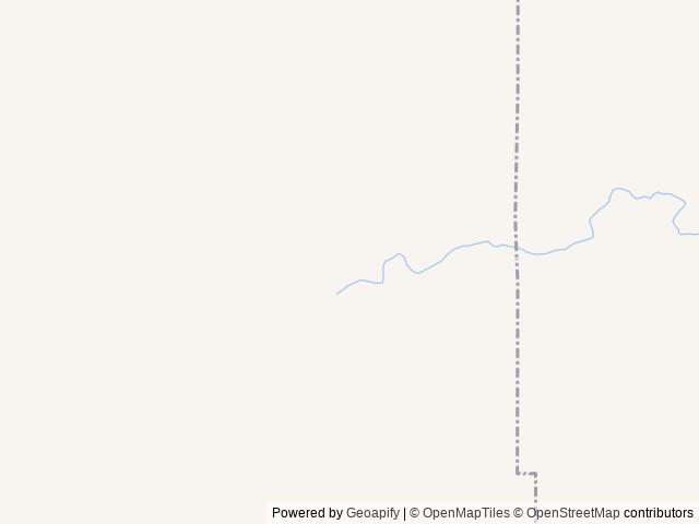 Map of Middle Fork of the Powder River Campground location at Worland, WY, United States