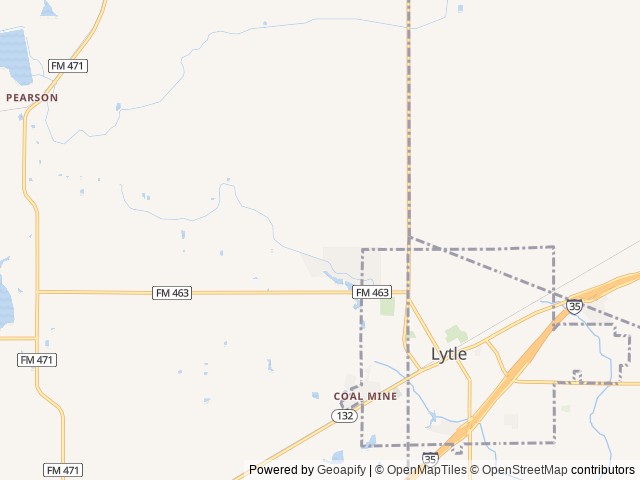 Map for North Trail near Lytle, TX
