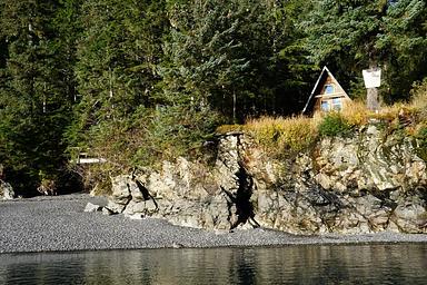 Pigot Bay Cabin from water