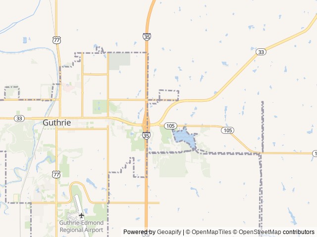 Map of Love's RV Hookup-Guthrie OK 604 location at Guthrie, OK, United States
