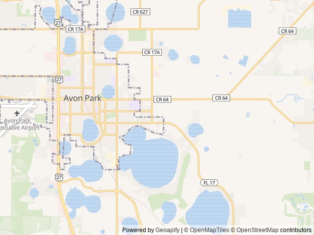 Map of Bonnet Lake Campground location at Avon Park, FL, United States