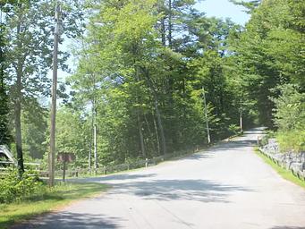 Winhall Brook bridge approach 