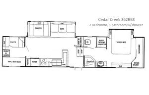 LARGE renovated 5th wheel 2 bdrm w. delivery