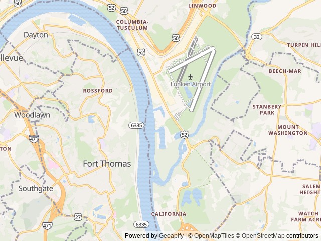 Map of Morningstar Marinas and RV Resort location at Cincinnati, OH, United States