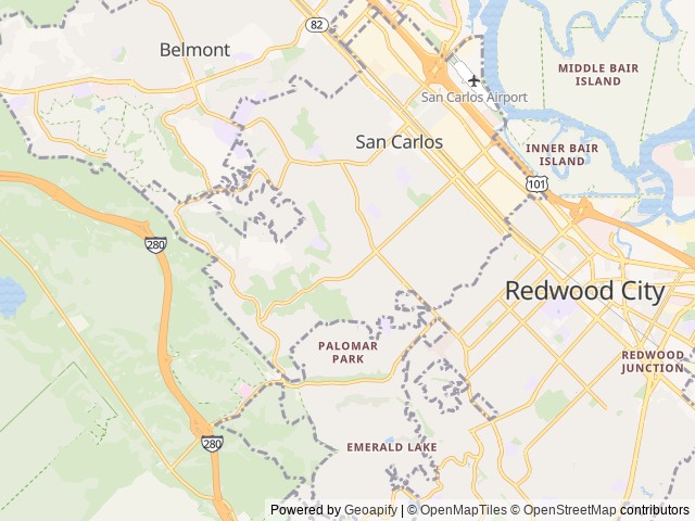 Map for 2019 Winnebago Revel 44E near San Carlos, CA