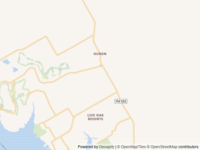 Map of The Palms at Lake Whitney RV Resort and Storage location at Whitney, TX, United States
