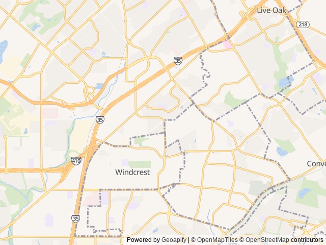 Map of Granberry Gardens location at San Antonio, TX, United States