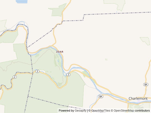 Map of Foolhardy Hill location at Rowe, MA, United States